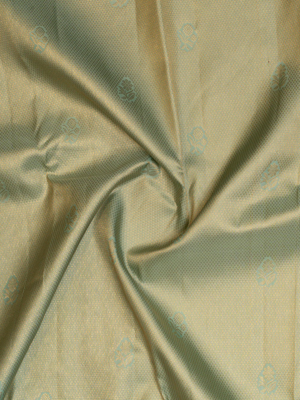 Cyan blue brocade pure Kanchipuram silk saree