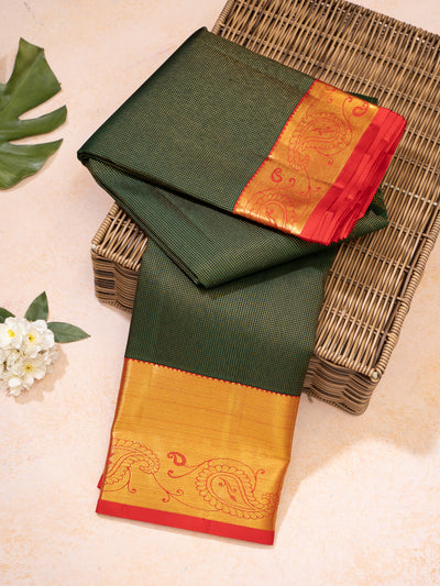 Soft Banarasi Silk Dark Green Saree Online Shopping For Wedding – Sunasa
