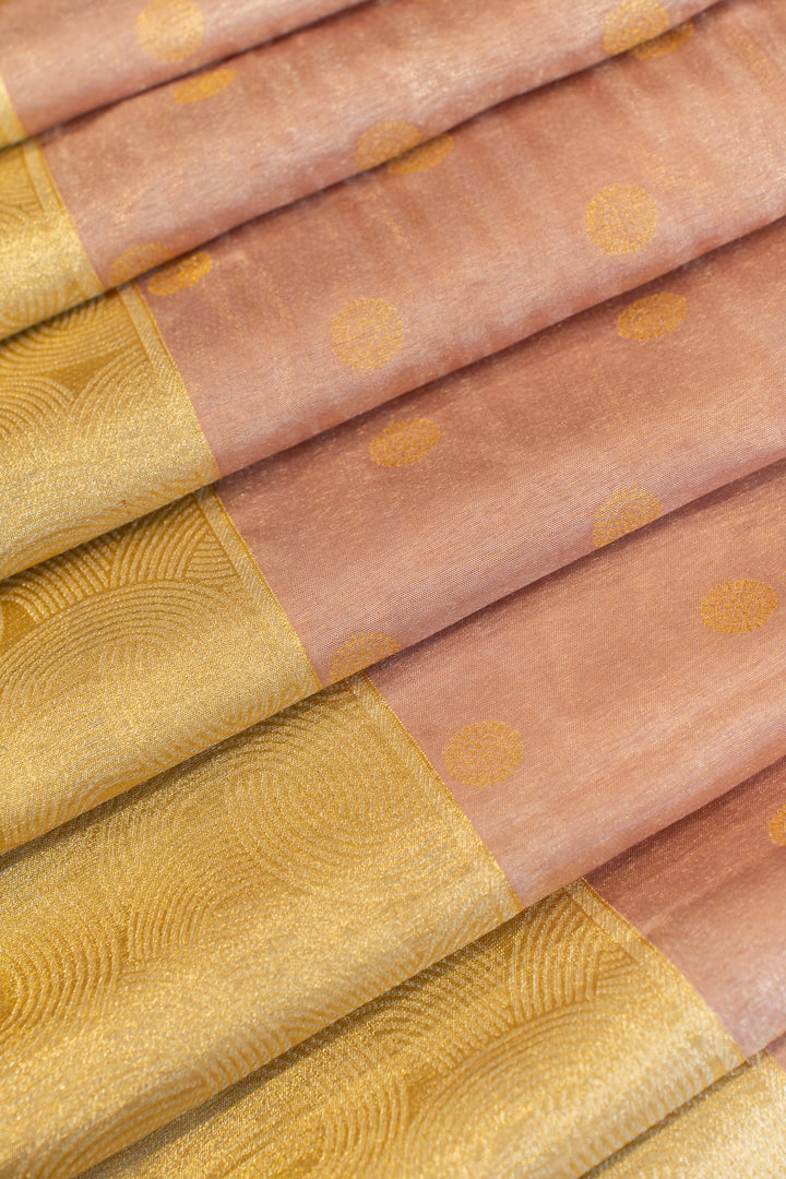 Baby pink tissue Kanchipuram silk saree