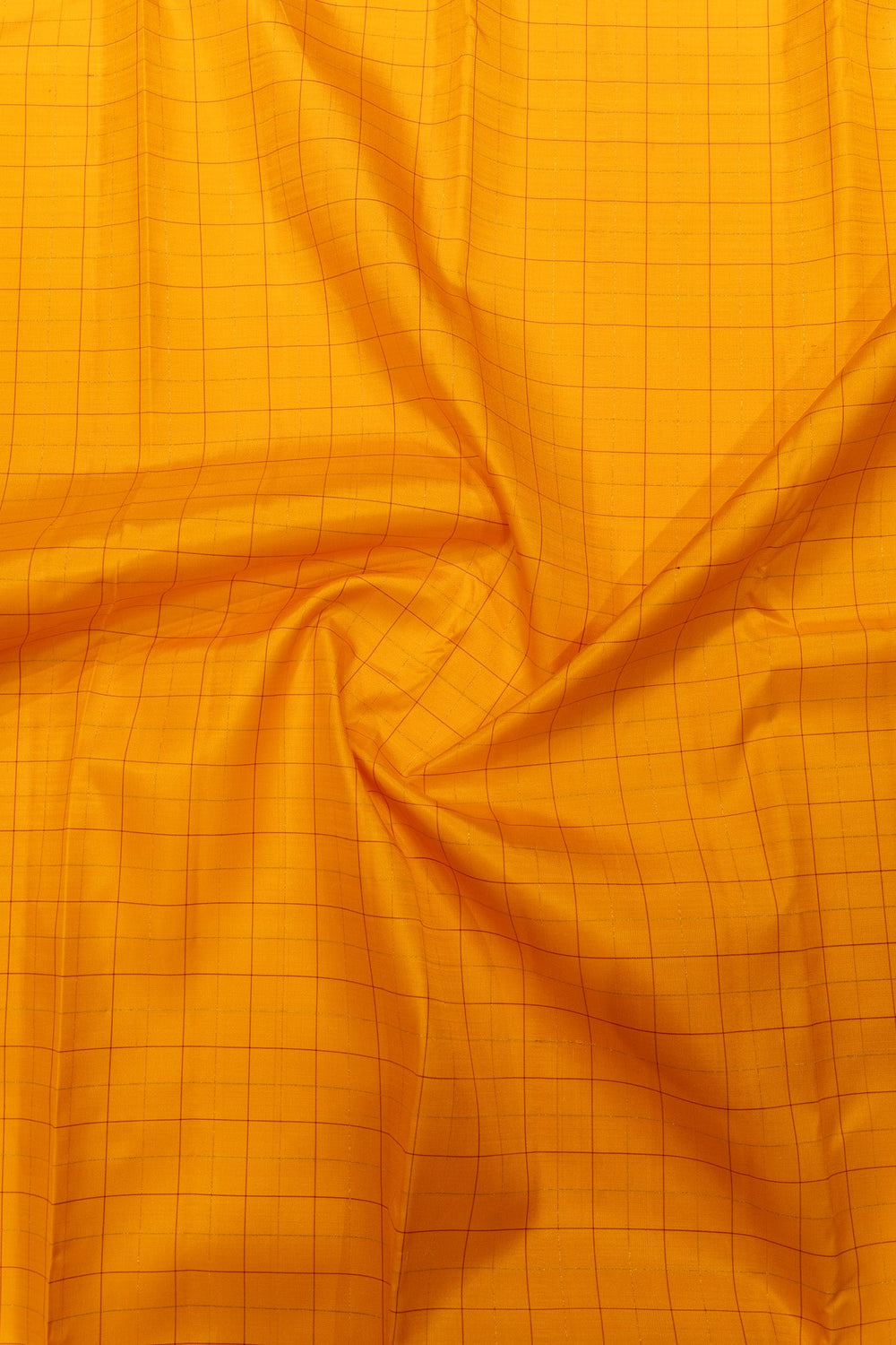 Yellow and magenta Vintage Checks Pure Kanchipuram Silk Saree