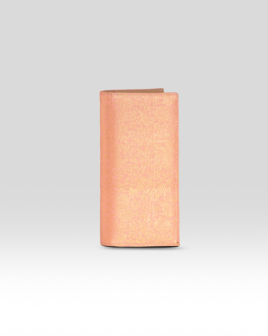 Rudra Mobile Wallet Peach & Tan - Clio Silks