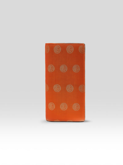 Rudra Mobile Wallet Orange & Black - Clio Silks