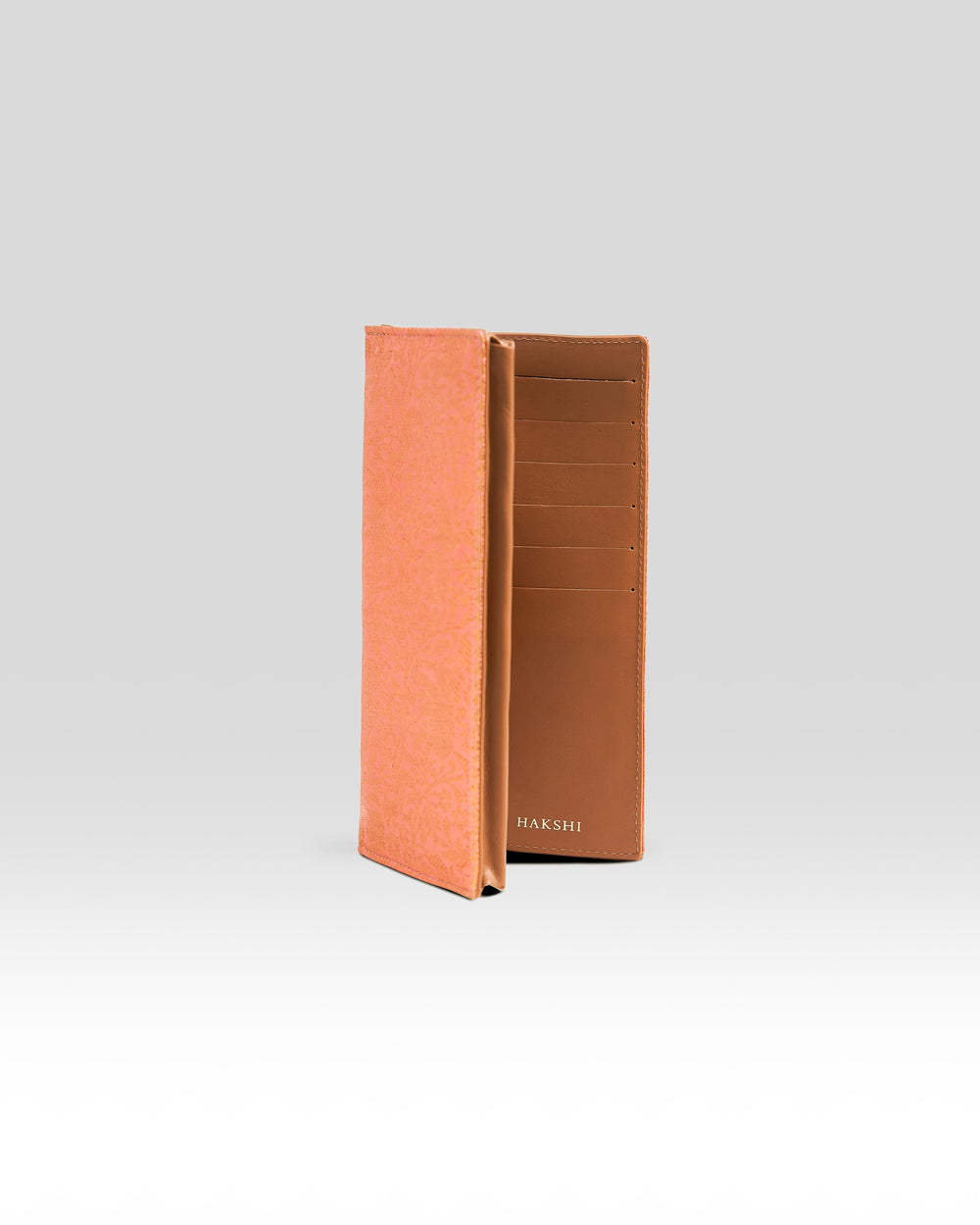 Rudra Mobile Wallet Peach & Tan - Clio Silks