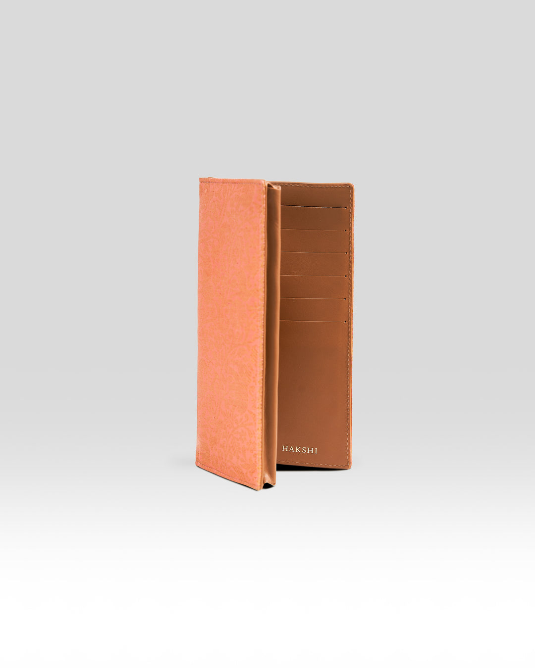 Rudra Mobile Wallet Peach & Tan - Clio Silks