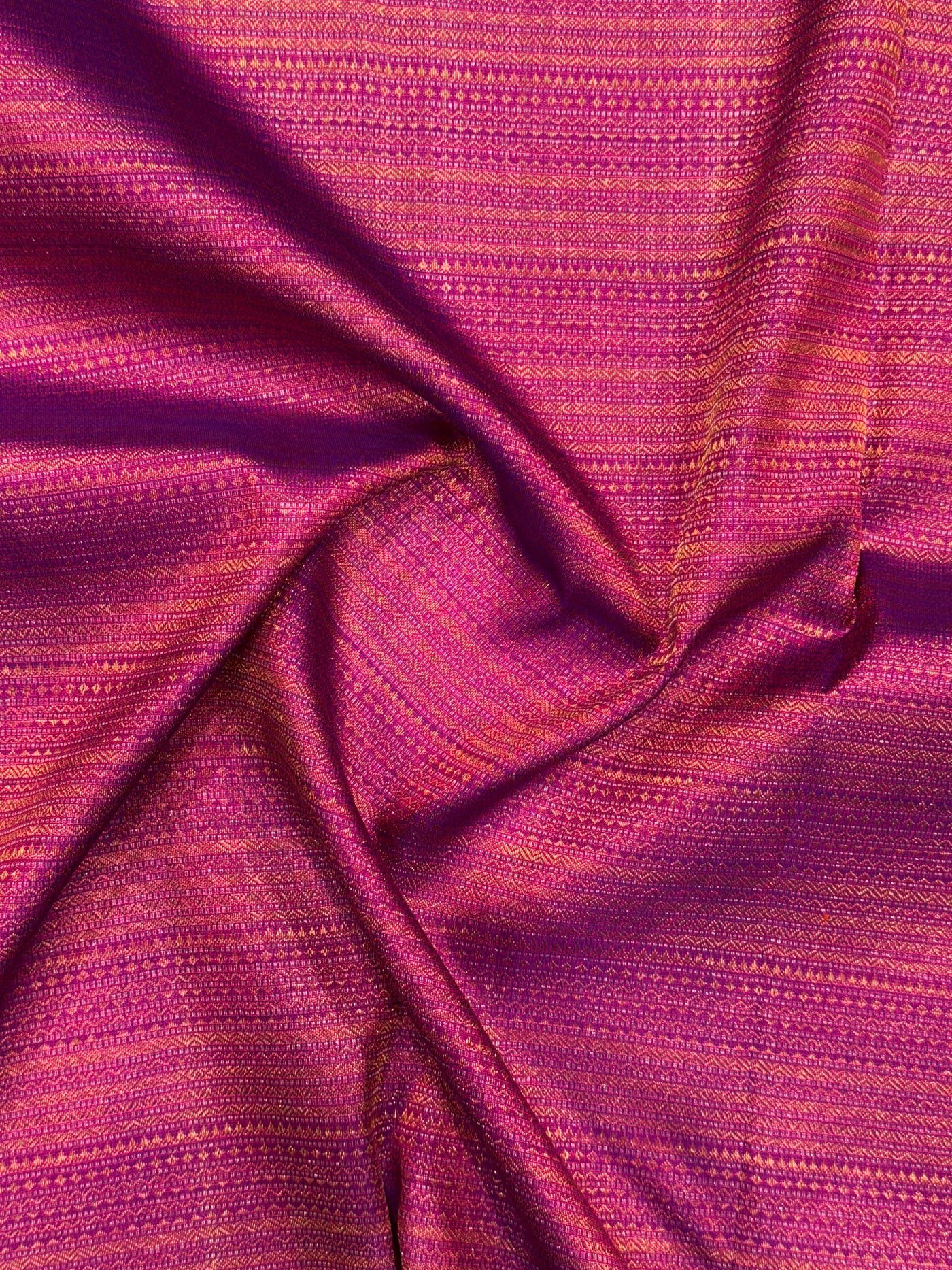 Magenta Purple Shot Colour Pure Zari Brocade Kanchipuram Silk Saree