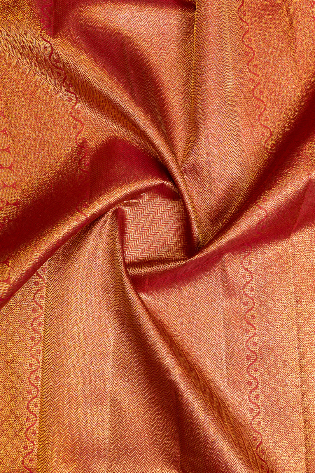 Purple and red grand border  pure Kanchipuram silk saree