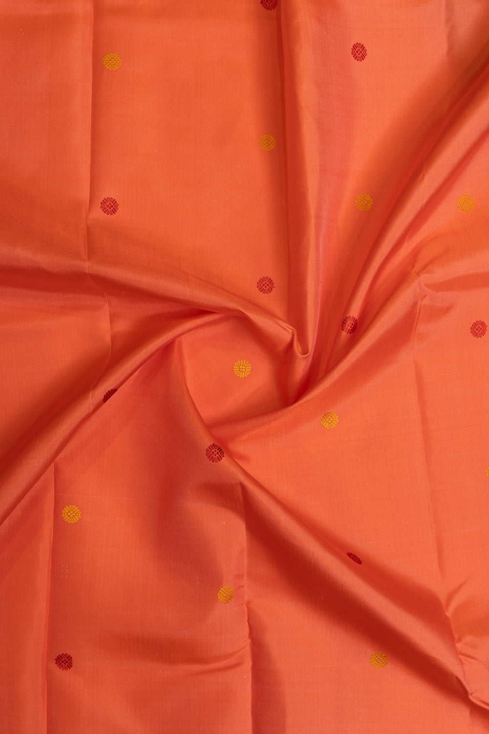 Peach threadwork Kanchipuram silk saree