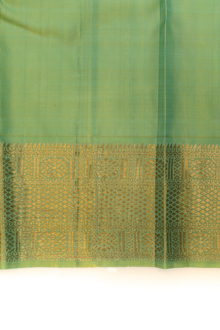 Purple dahlia meenakari pure Kanchipuram silk saree