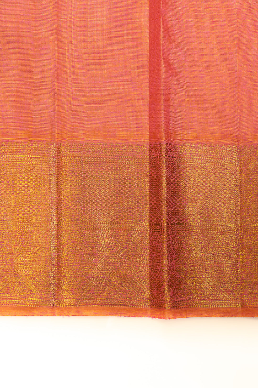 Pastel pink Paithani brocade pure Kanchipuram silk saree