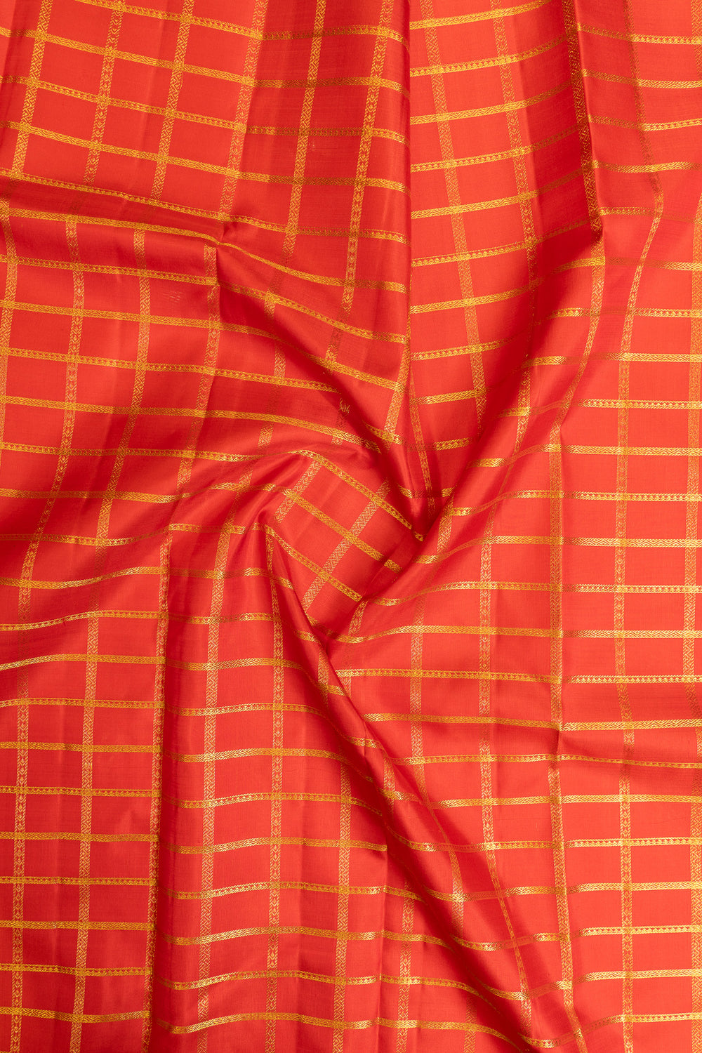 Red and green traditional pure Kanchipuram silk saree