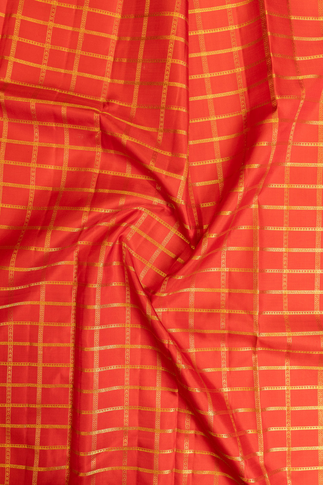 Red and green traditional pure Kanchipuram silk saree