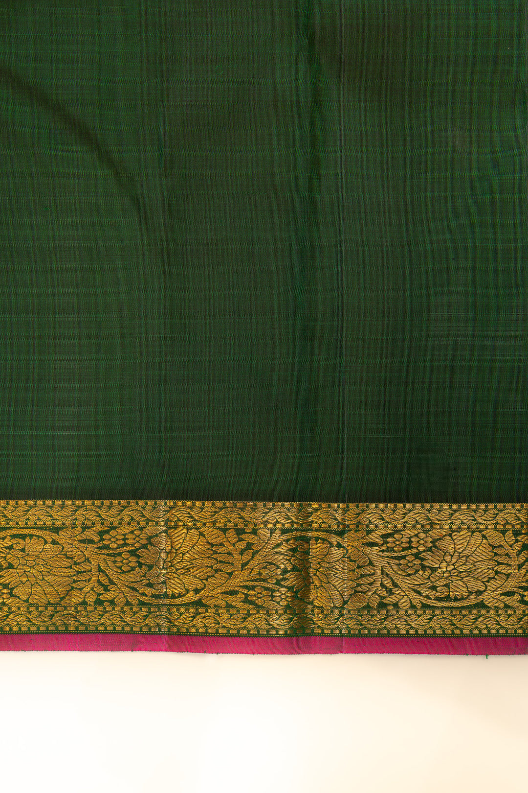 Red and green traditional pure Kanchipuram silk saree