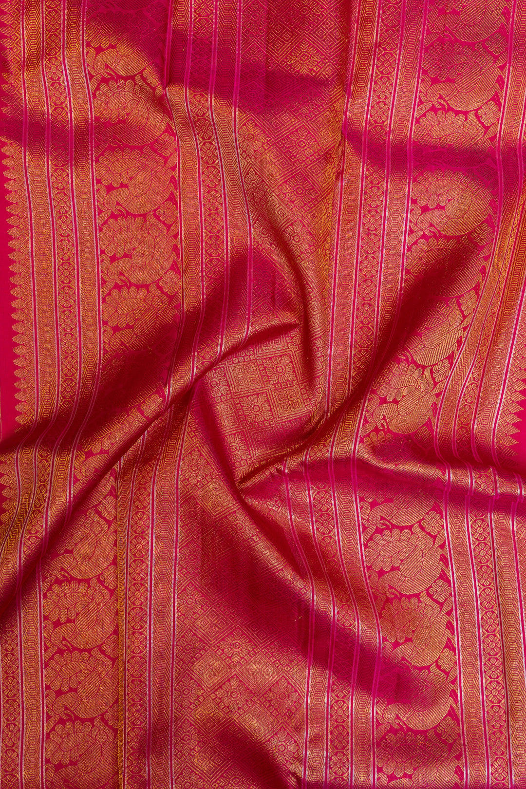 Peacock blue and peach ikat kanjivaram pure silk saree