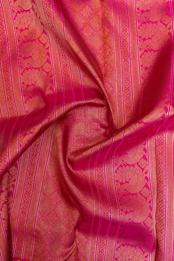 Grey ikat and peach ikat  Kanchipuram pure silk saree