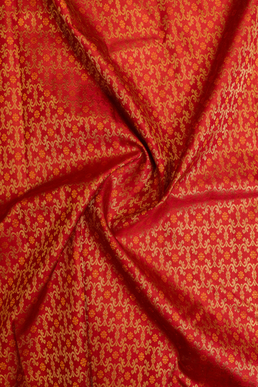 Red minakari brocade pure Kanchipuram silk saree