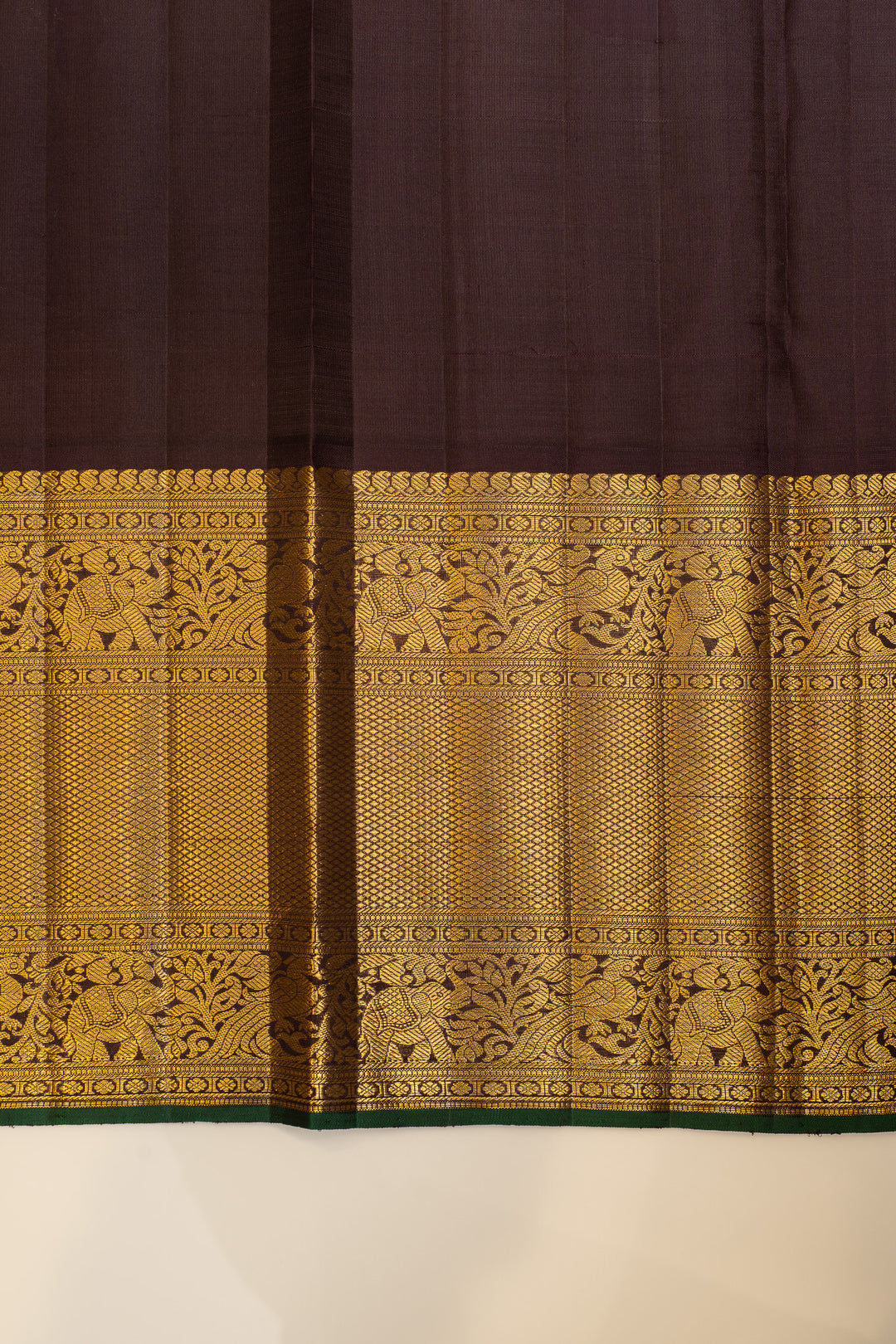 Red minakari brocade pure Kanchipuram silk saree