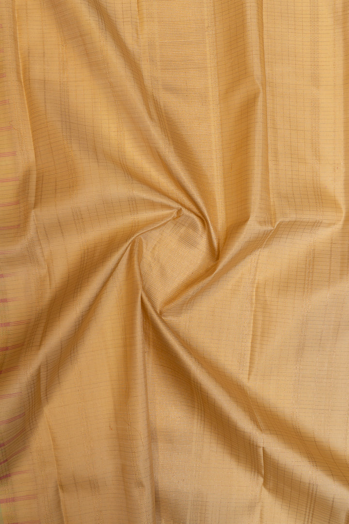 Pastel multi checks pure Kanchipuram silk saree