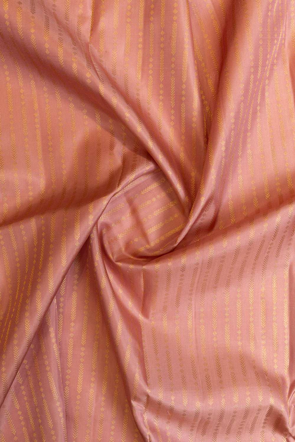 Mauve pink and Maroon turning border pure Kanchipuram silk saree