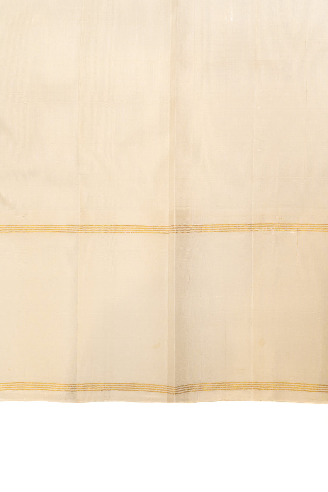 Mint green and ivory linen Kanchipuram  silk saree