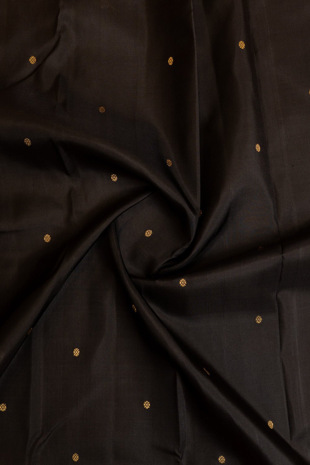 Black and peach Varisaipettu pure Kanchipuram silk saree