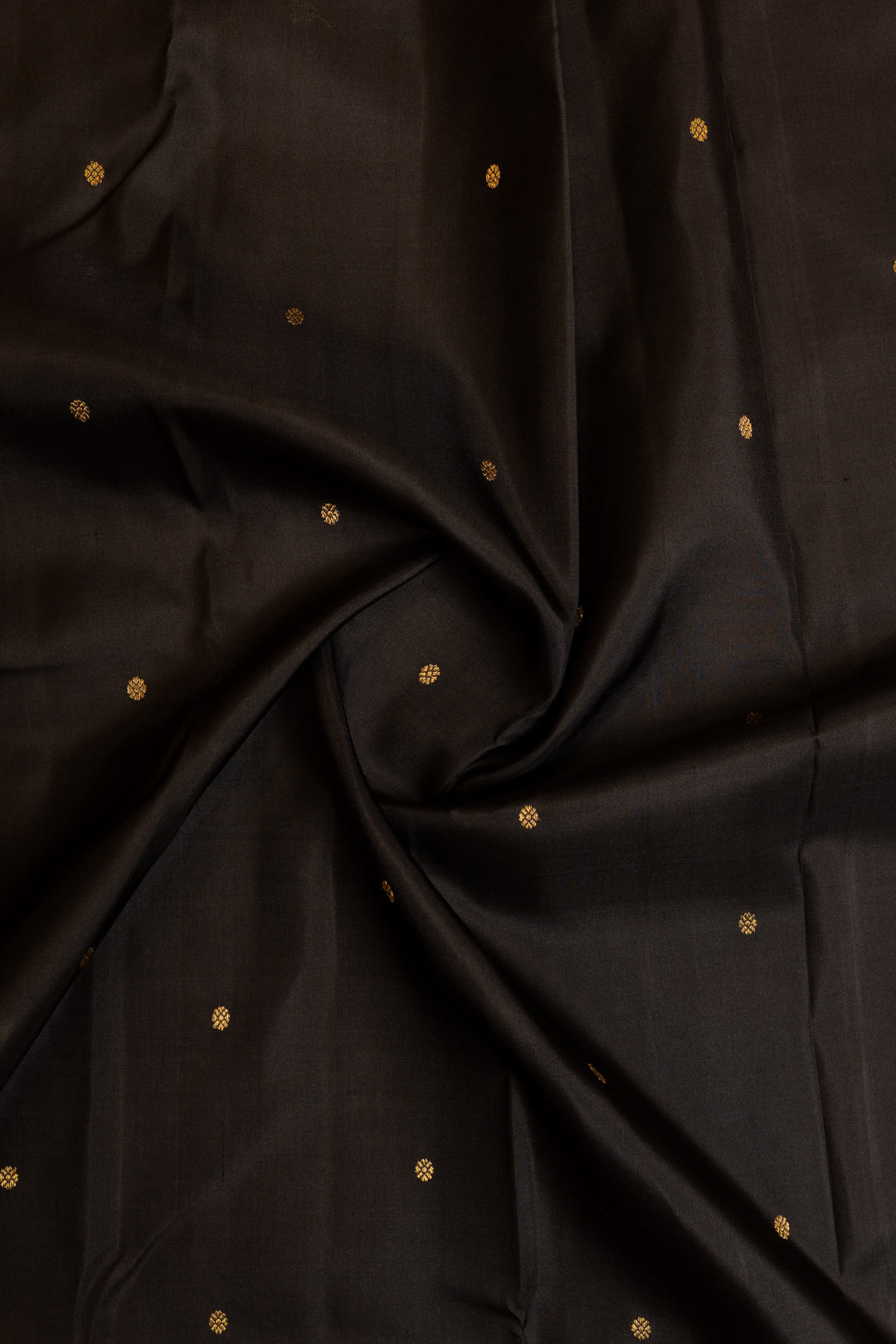 Black and peach Varisaipettu pure Kanchipuram silk saree