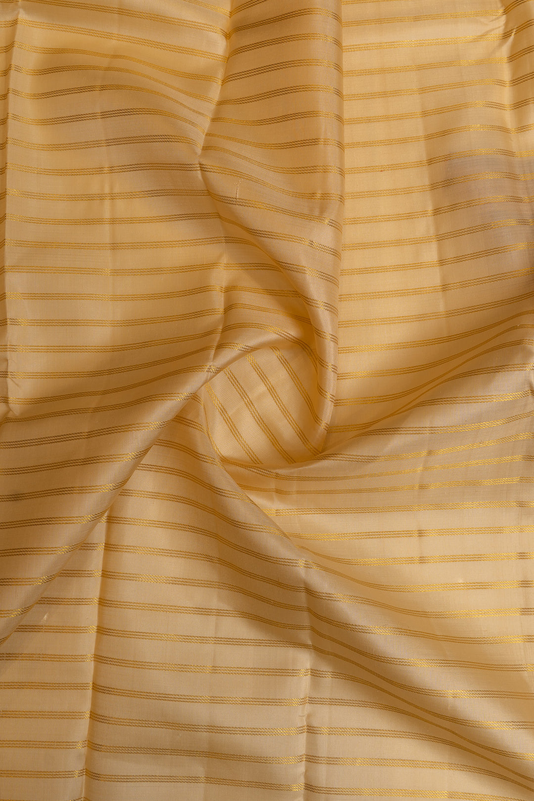 Cream and magenta zari stripes pure Kanchipuram silk saree