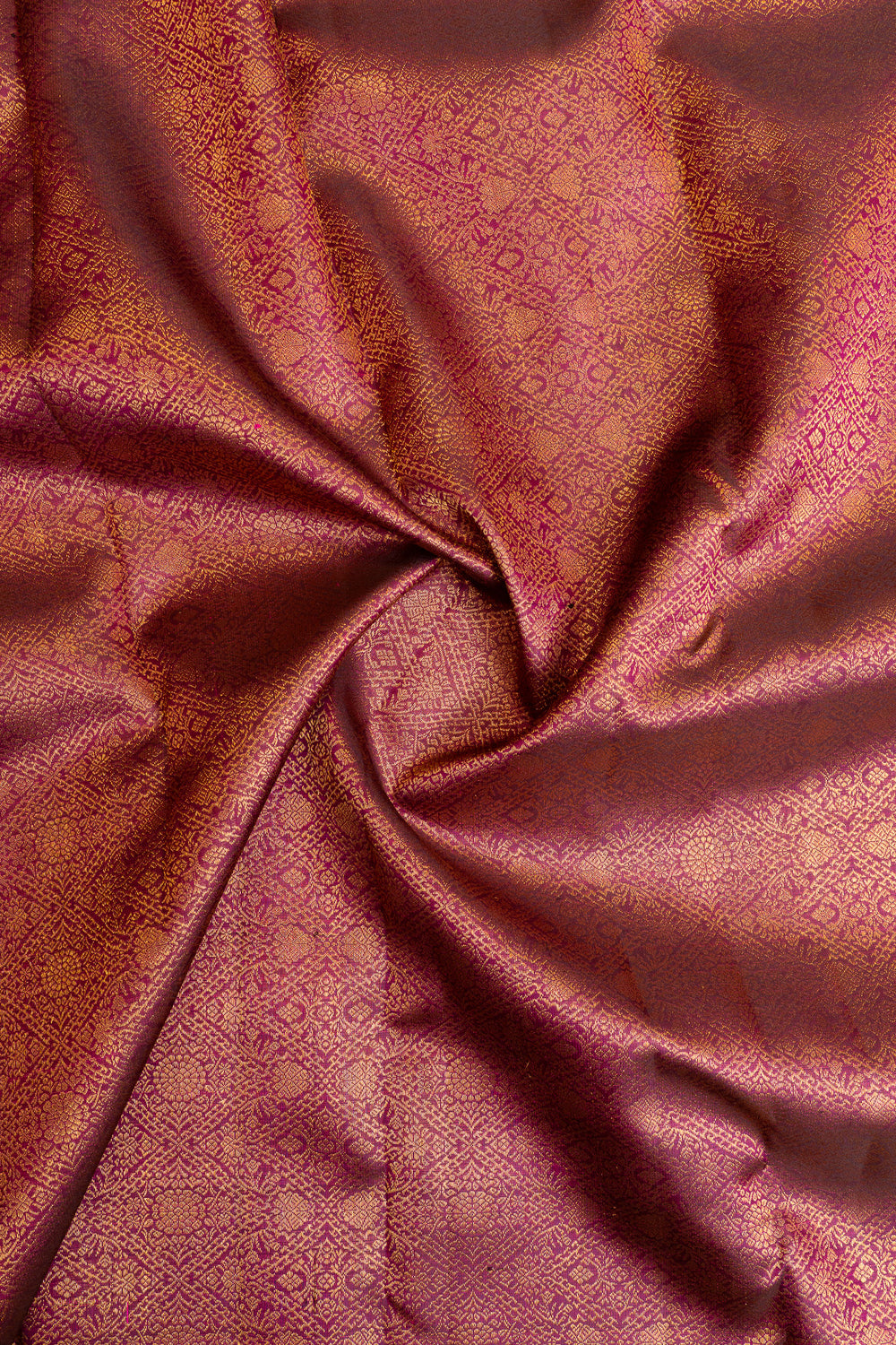 Purple brocade pure Kanchipuram silk saree