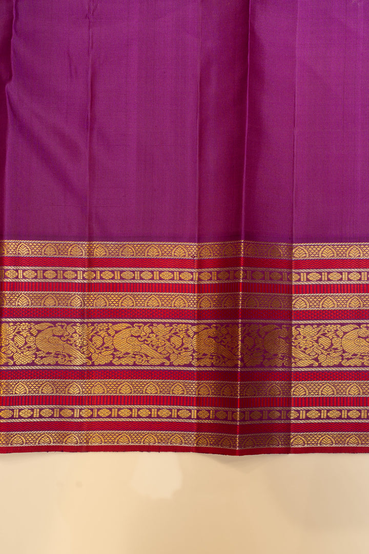 Lotus pink kodi visiri pure Kanchipuram silk saree