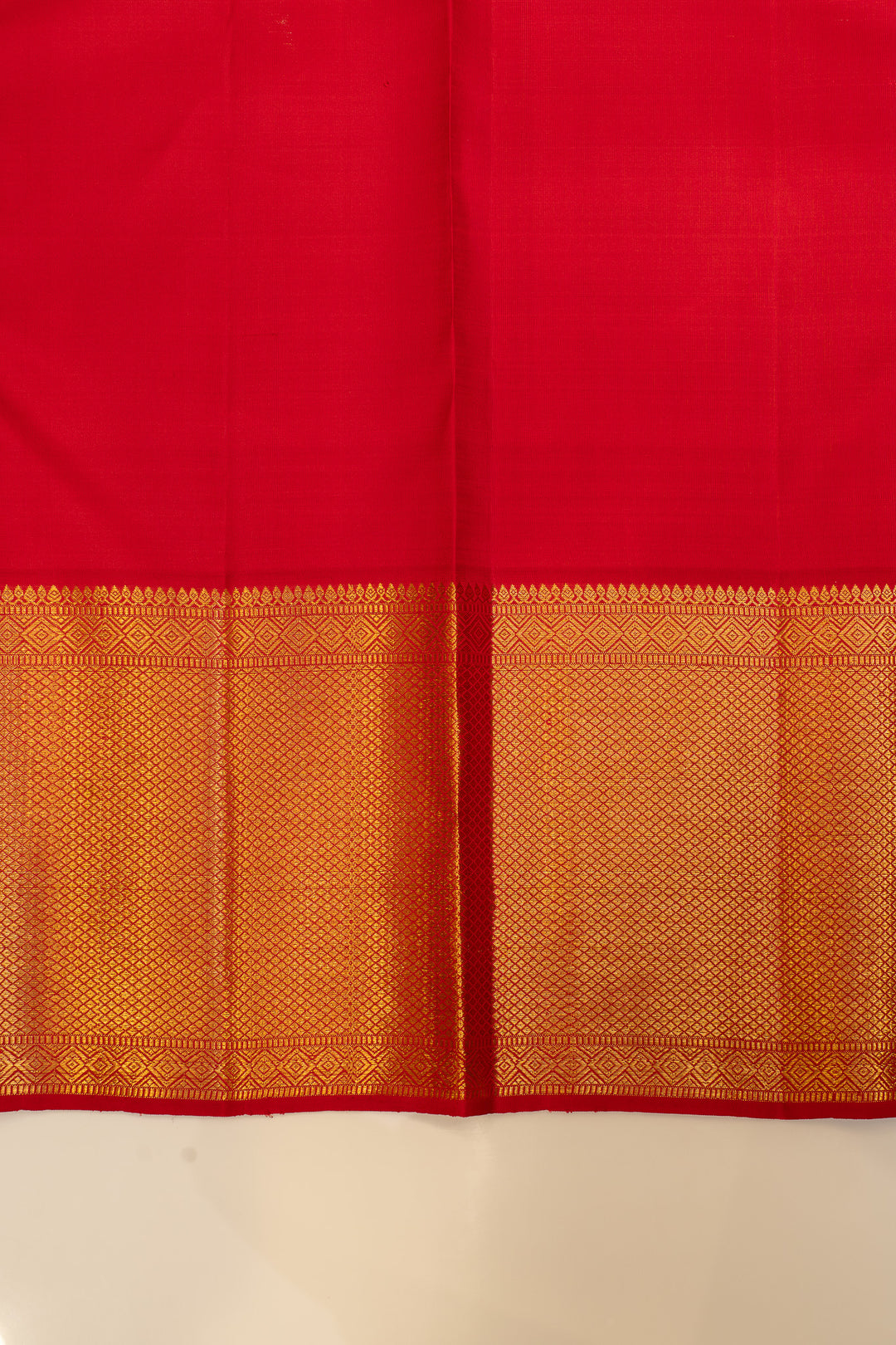 Red brocade pure Kanchipuram silk saree