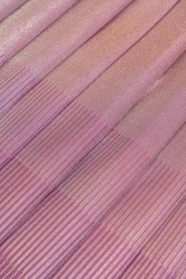 Lilac 8 Kol pure Kanchipuram  silk saree