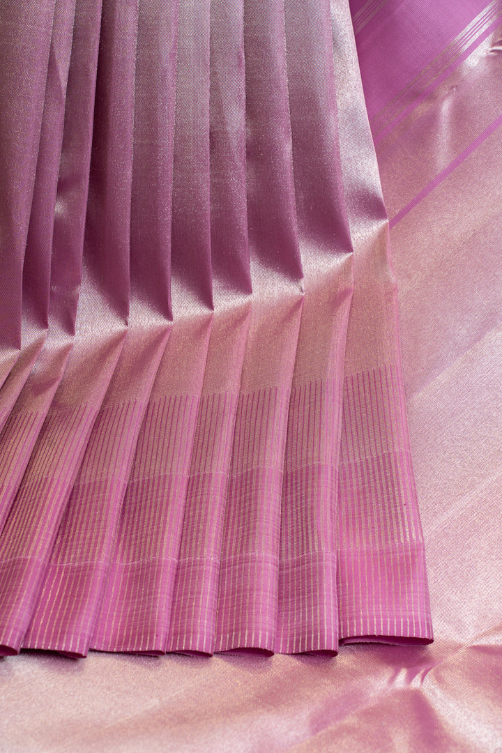 Lilac 8 Kol pure Kanchipuram  silk saree