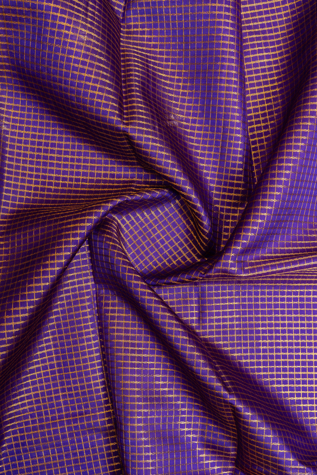 Purple and red pure Kanchipuram silk saree