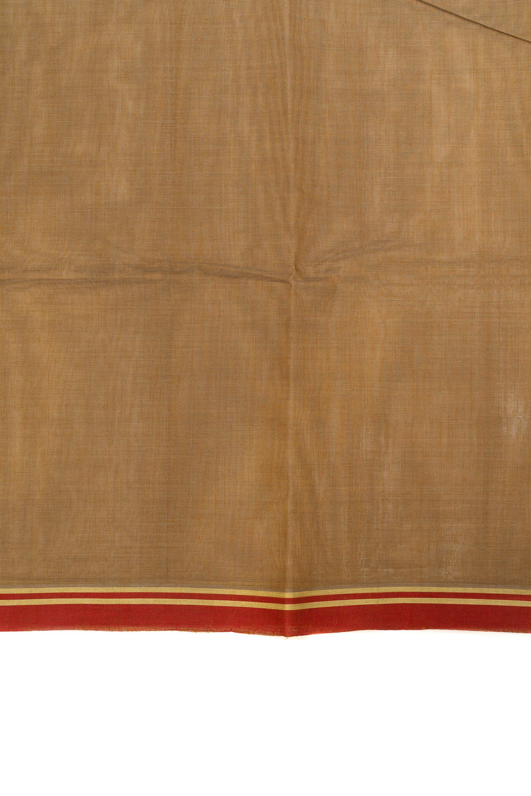Khaki thread checks pure handloom cotton saree