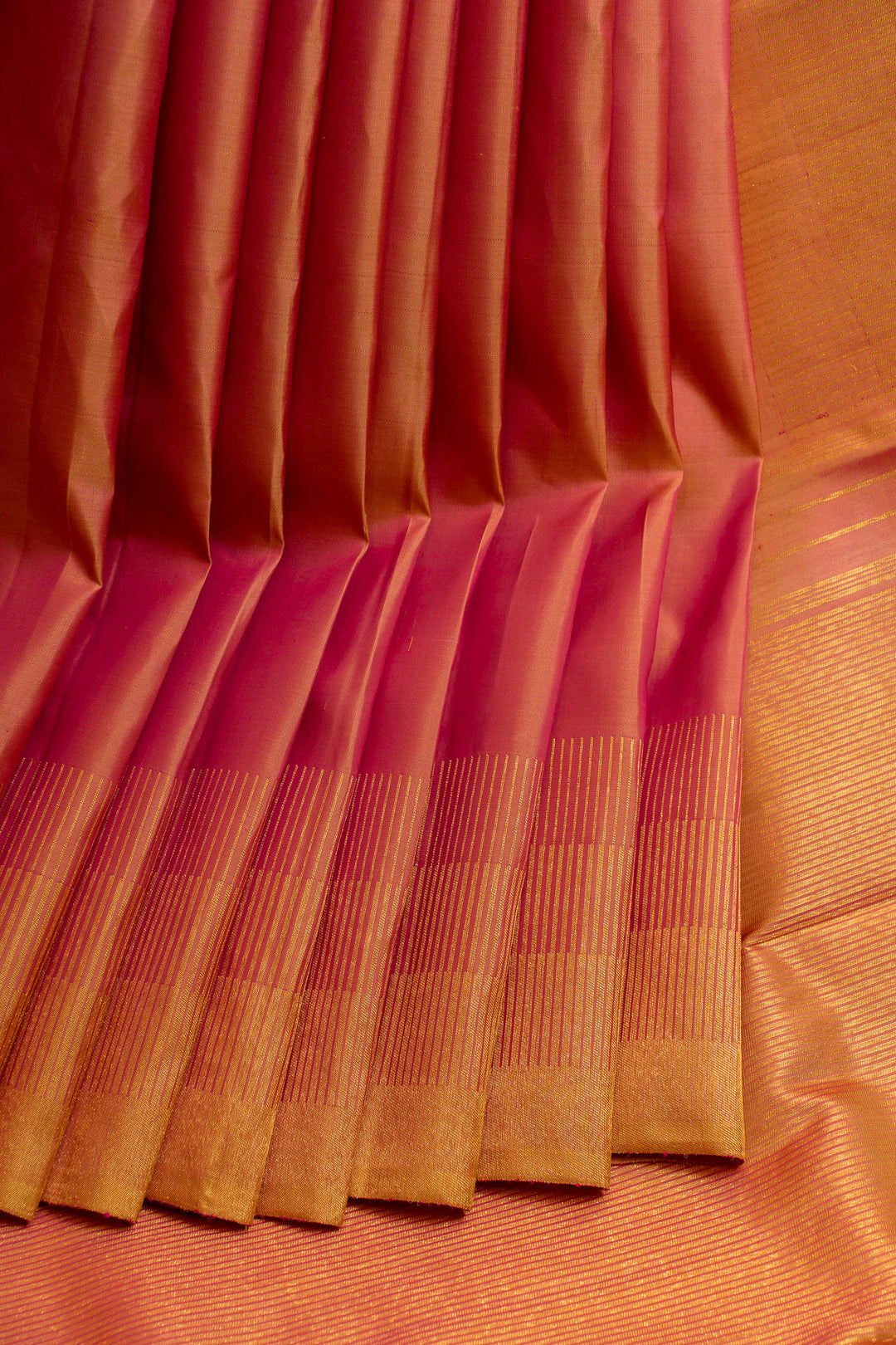 Pink traditional pure silk saree