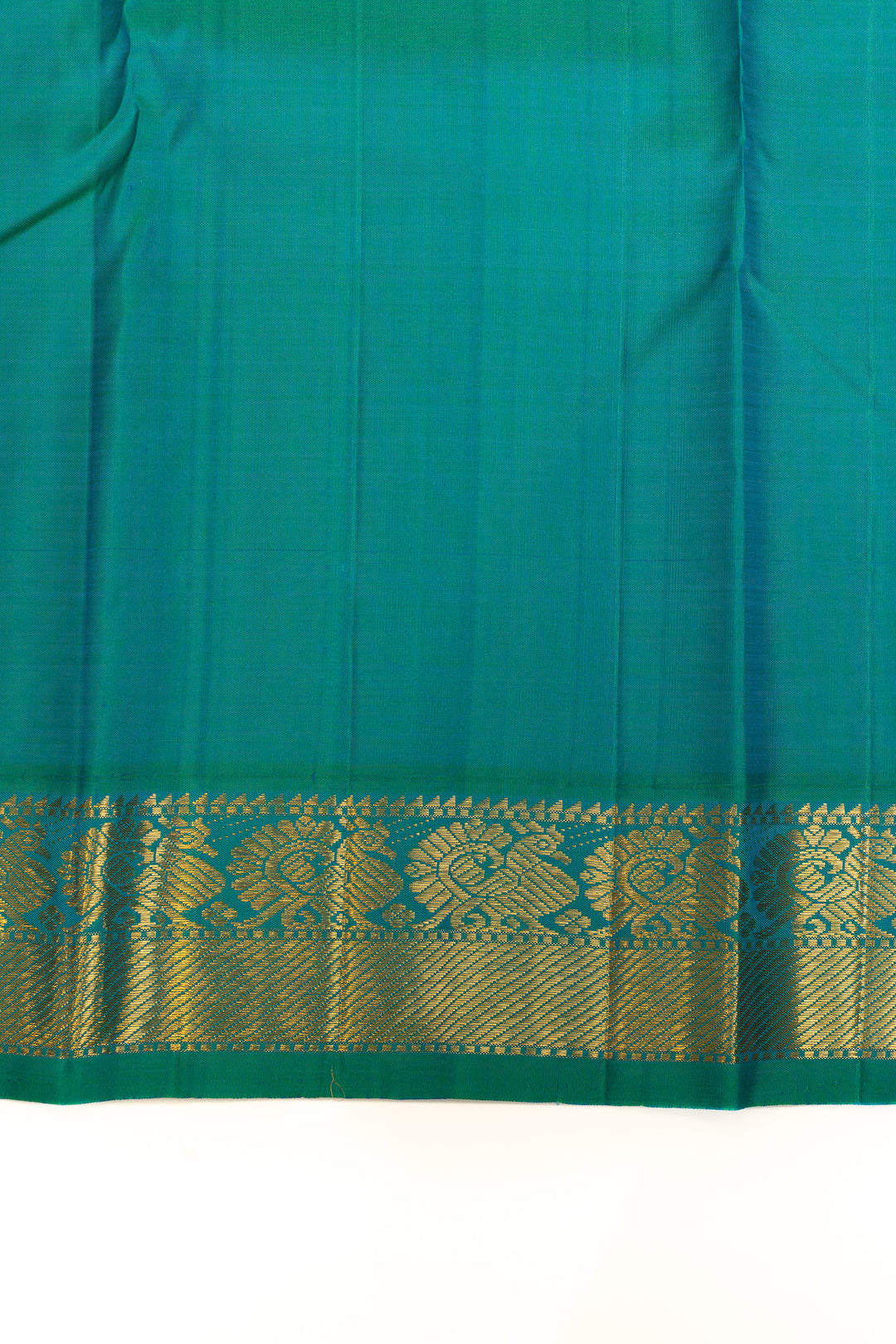 Purple and blue vintage pure Kanchipuram silk saree
