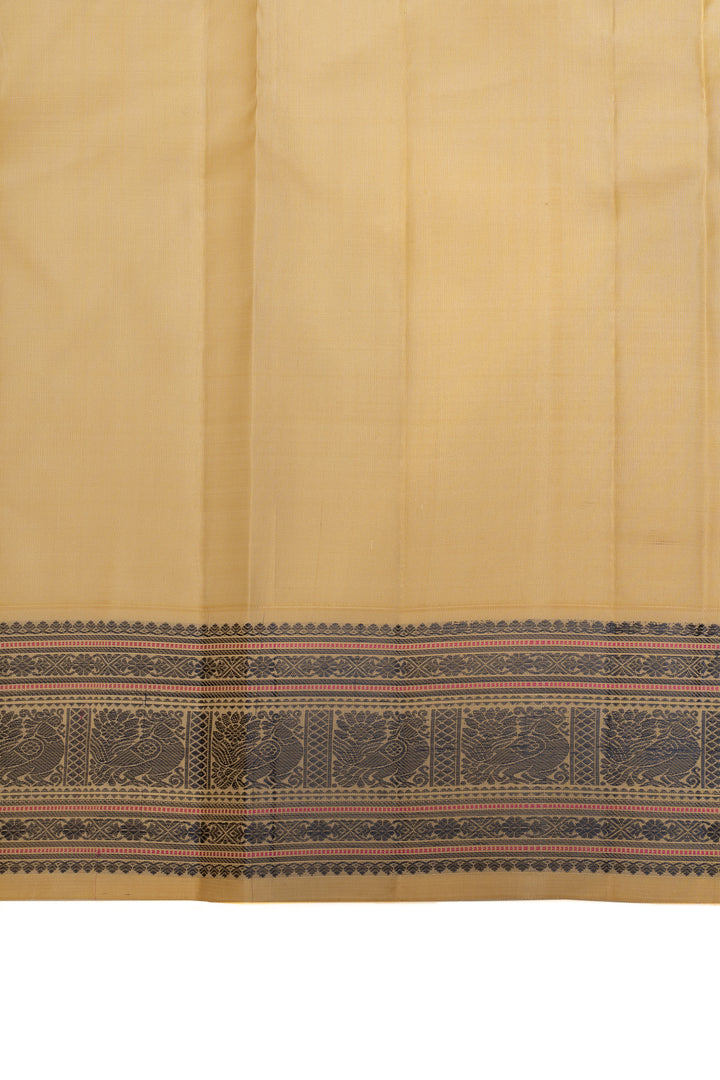 Mint green threadwork pure Kanchipuram silk saree