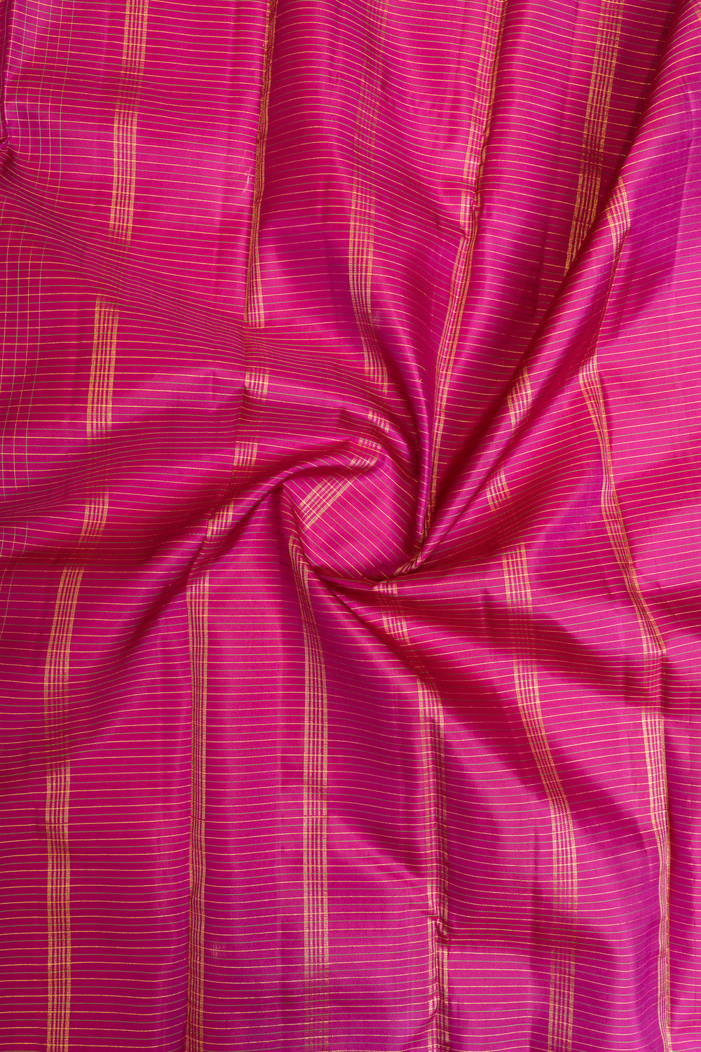 Magenta thread checks pure Kanchipuram silk saree