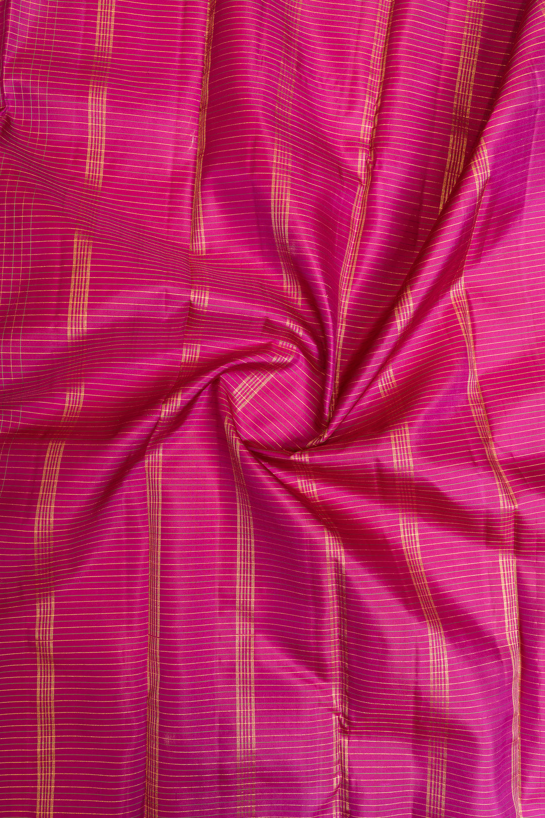 Magenta thread checks pure Kanchipuram silk saree