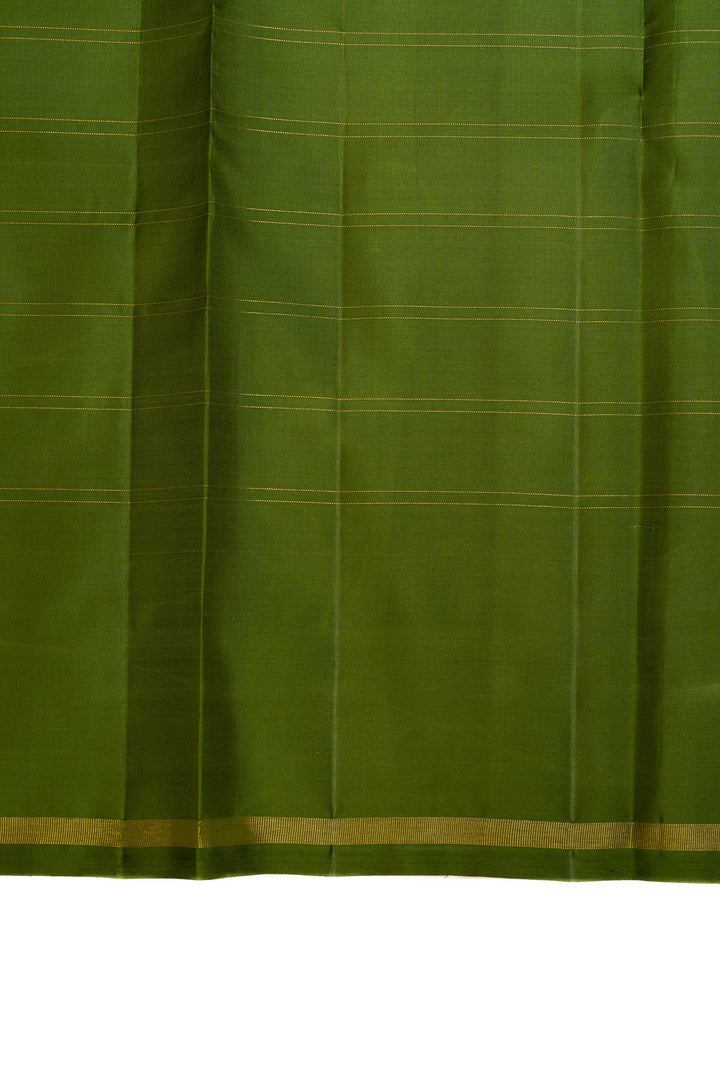 Rust orange zari checks pure Kanchipuram silk saree