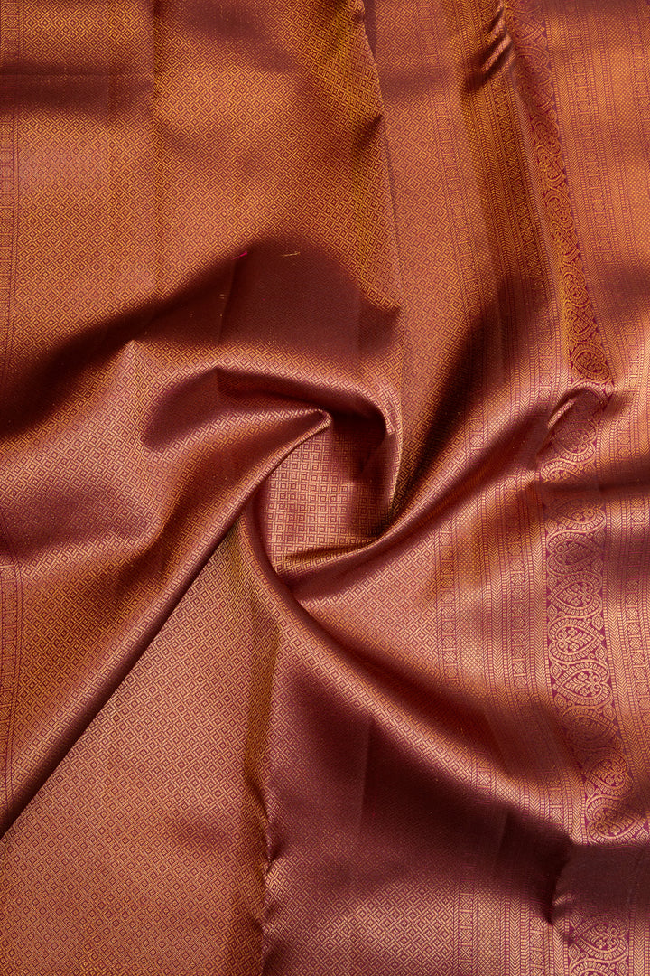 Mulberry purple brocade pure Kanchipuram silk saree