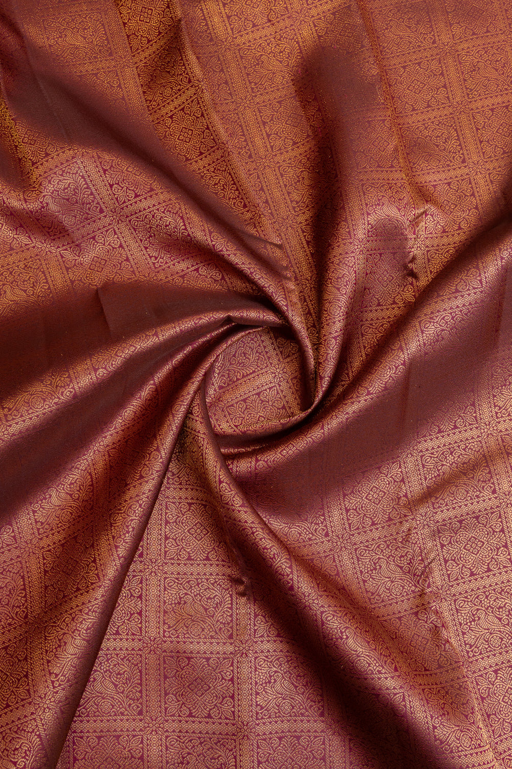 Mulberry purple brocade pure Kanchipuram silk saree