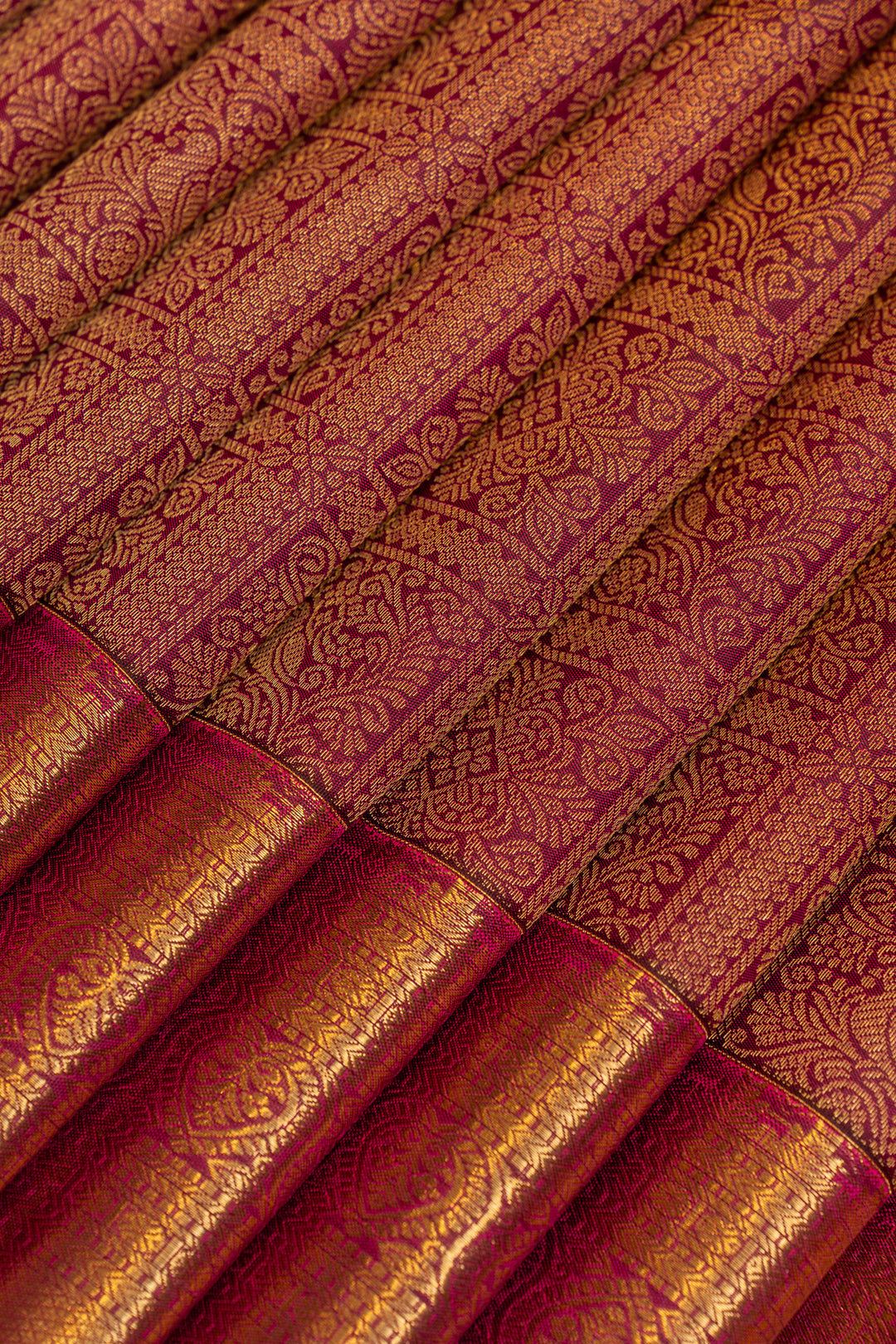 Mulberry purple brocade pure Kanchipuram silk saree
