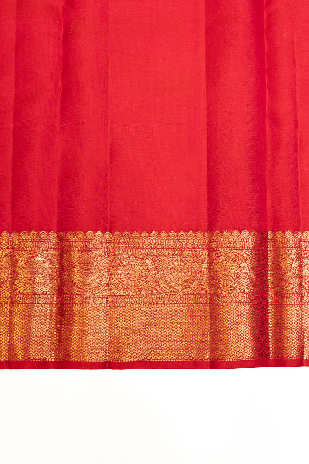 Peach diamond brocade pure Kanchipuram silk saree