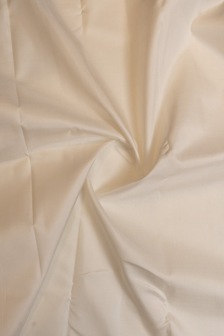 Off white multi temple 8 Kol pure Kanchipuram silk saree