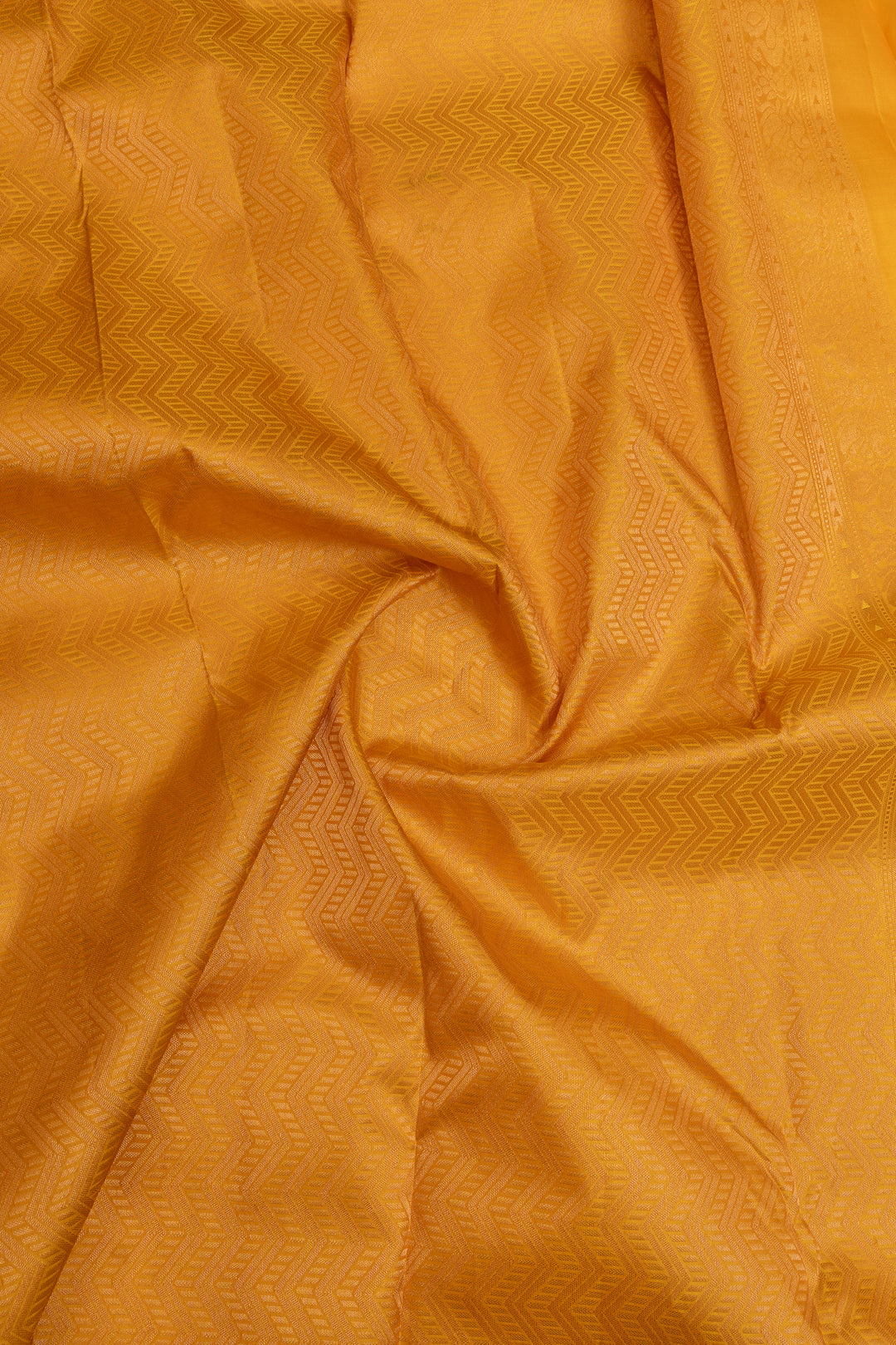 Yellow floral brocade pure Kanchipuram silk saree