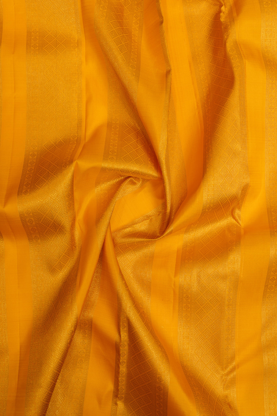 Black and yellow Vairaoosi stripes pure Kanchipuram silk saree