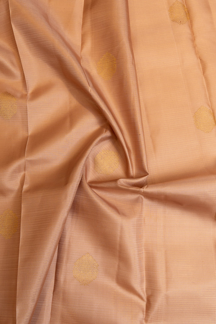 Champagne pink Vairaoosi pure Kanchipuram silk saree