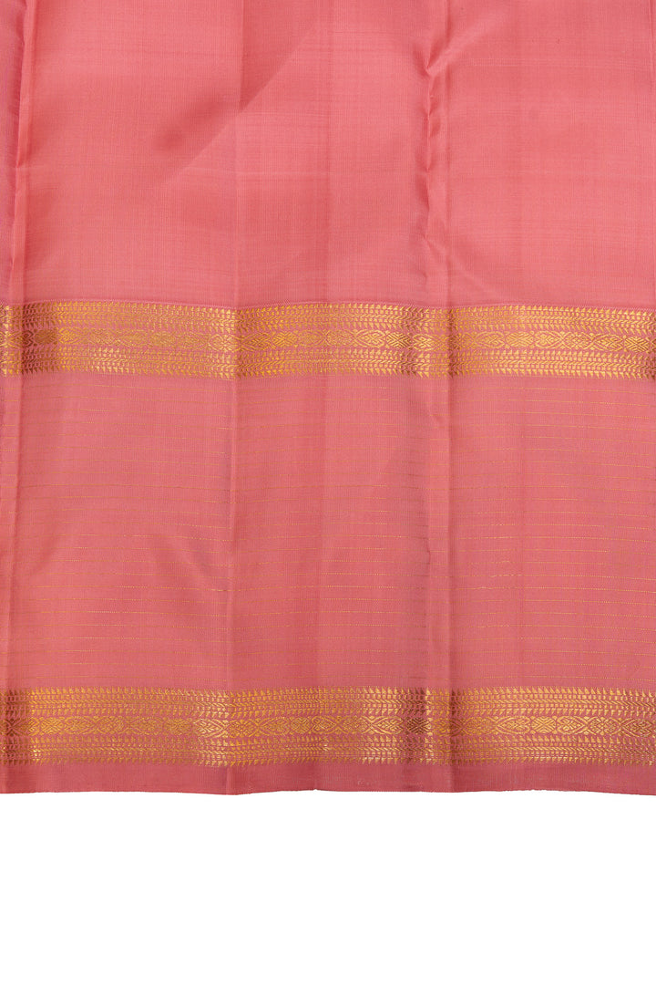 Pastel pink pure Kanchipuram silk saree