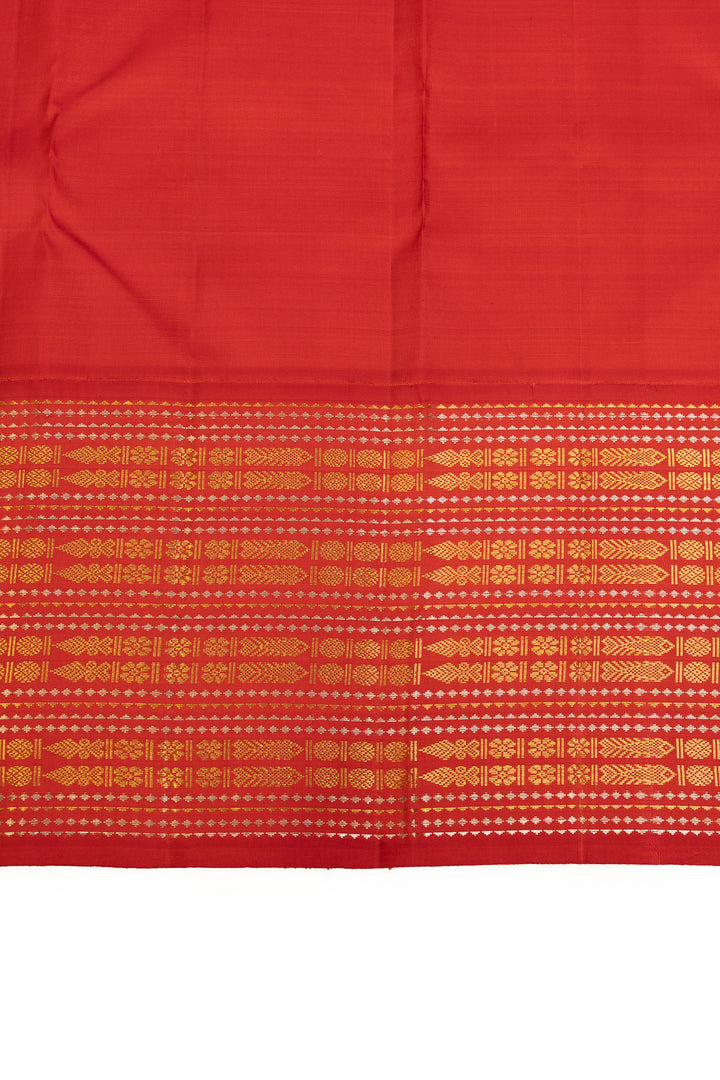 Biscuit beige Ganga Jamuna pure Kanchipuram silk saree