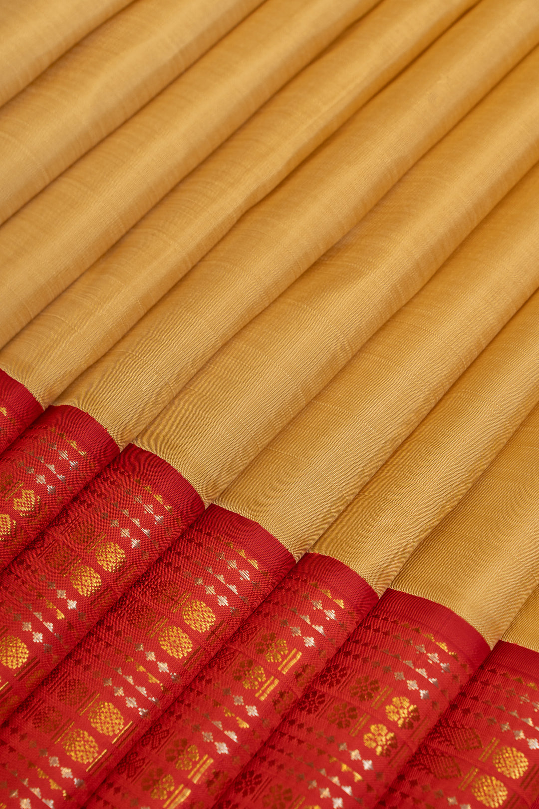 Biscuit beige Ganga Jamuna pure Kanchipuram silk saree